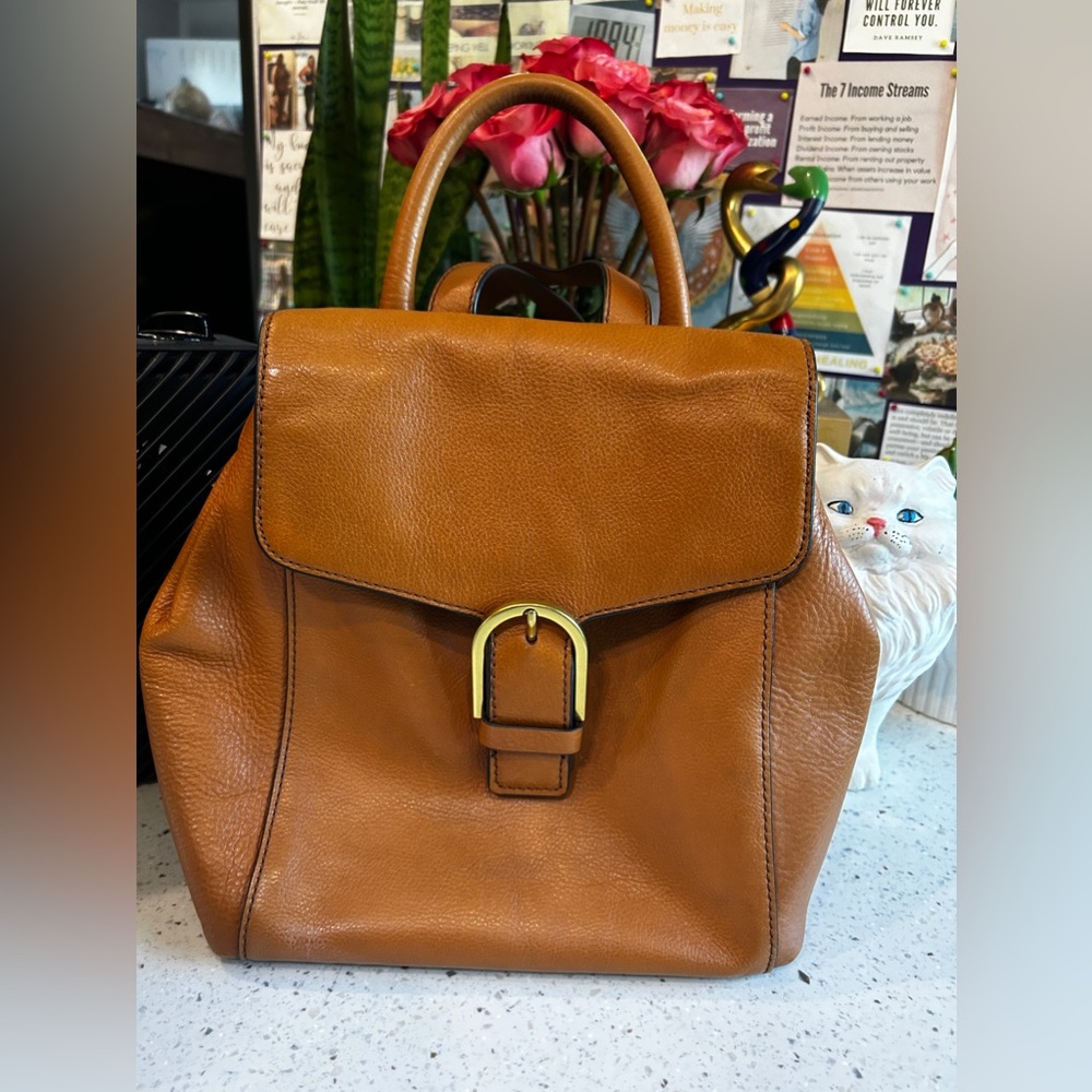 Fossil Liv Leather Backpack
